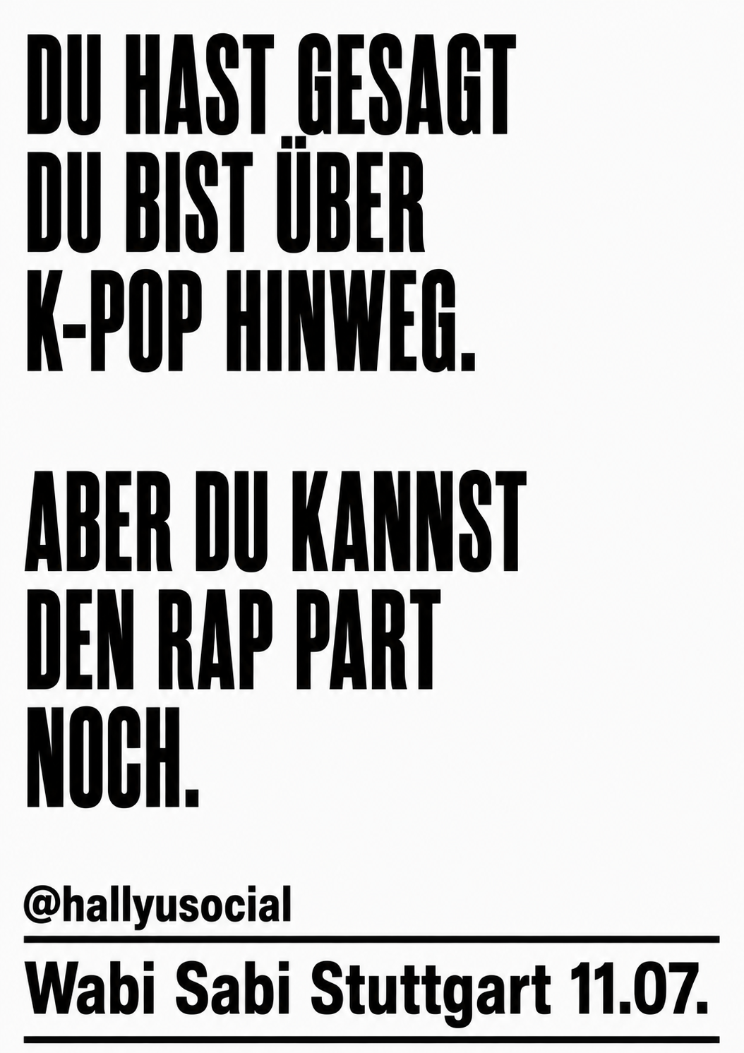 Flyer Kampagne mit Text ueber K-Pop und Karaoke